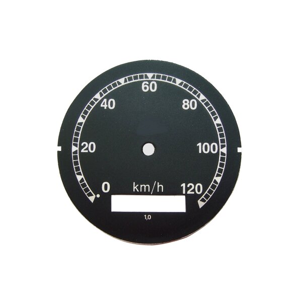 Tachoziffernblatt 120km/h EMW R 35 (MAW Tacho)D: 78mm