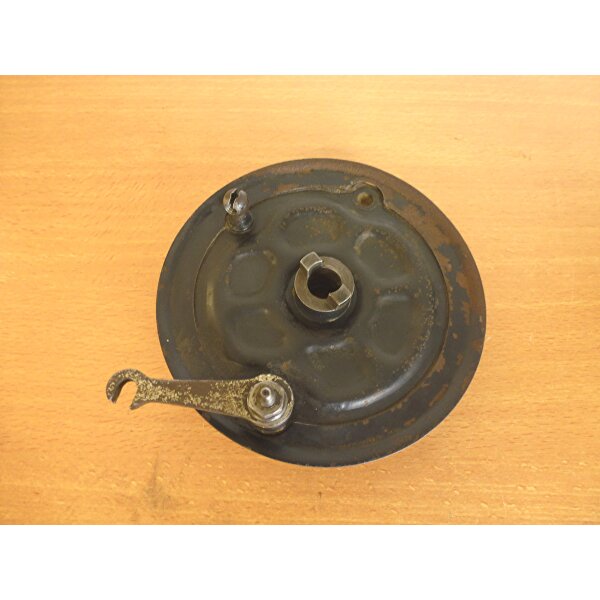 Original Bremsankerplatte EMW/BMW R 35 mit Bremsbacken