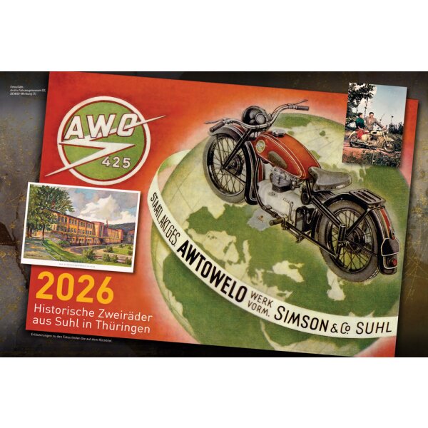 Kalender 2026 "AWO 425" und Historische...