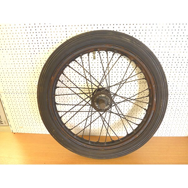 Original Seitenwagenrad 19 Zoll mit Halbhornfelge / Blechfelge