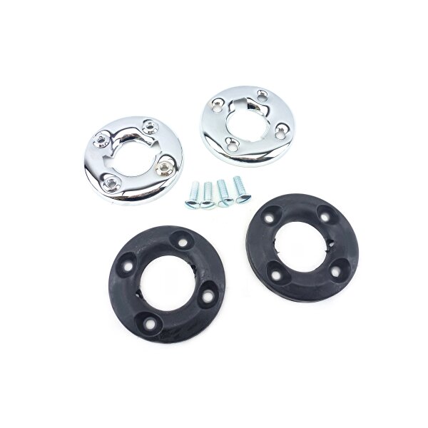 Satz Halbschalen mit Gummis Chrom AWO Sport